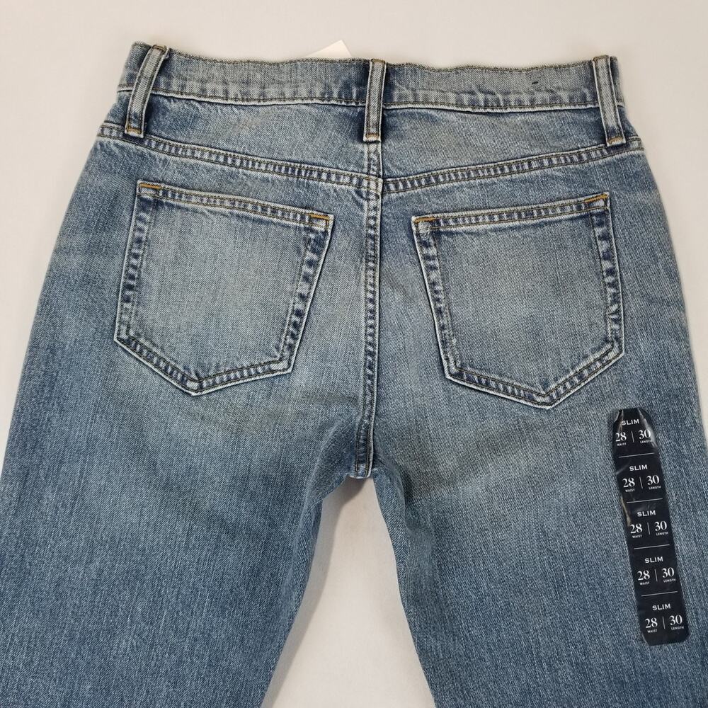 J Crew Jeans Mens 28x30 Blue Slim Flex Medium Wash Denim Stretch Classic Style - Picture 4 of 13
